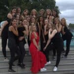 Deelnemers op de foto na hun vriendenuitje en groepsuitje.